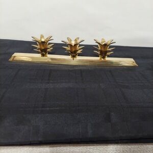 Brass Pineapple Candle Stick Holder 14"‎ x 3"